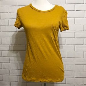 3/ $25 Madewell Mustard Gold Short Sleeve Tee Size